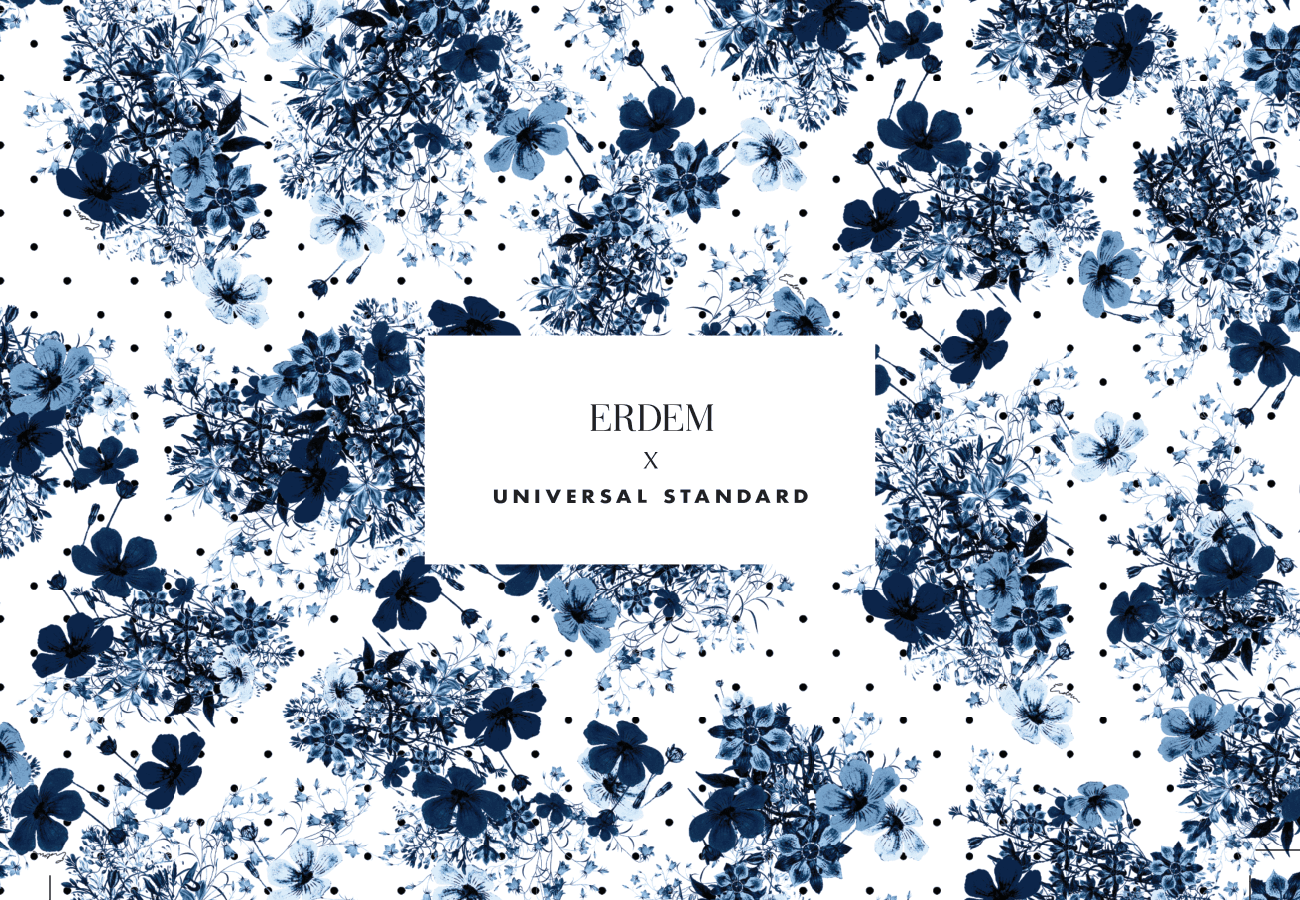 Universal Standard x Erdem in-box postcard (front)
